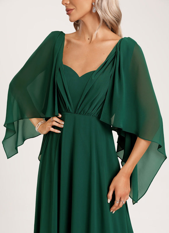 Robe Chic Chiffon Émeraude - gallery 6