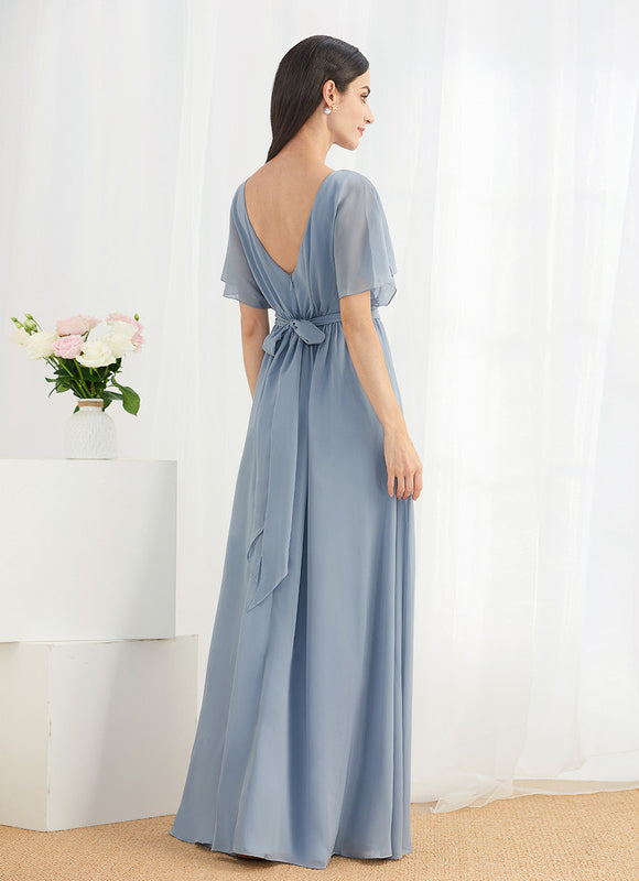 Robe Chic Mousseline Drapée - gallery 1