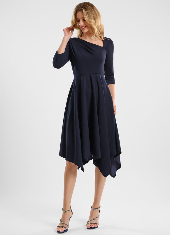 Robe Chic Élégante Asymétrique - gallery 2