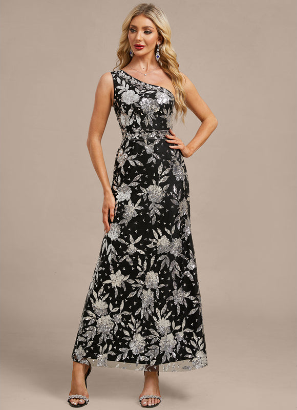 Robe Chic Asymétrique Noire - gallery 6