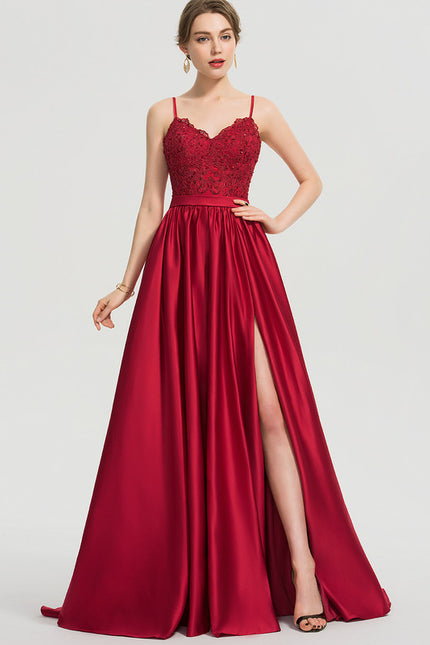 Robe Chic Satin Éclat Rubis