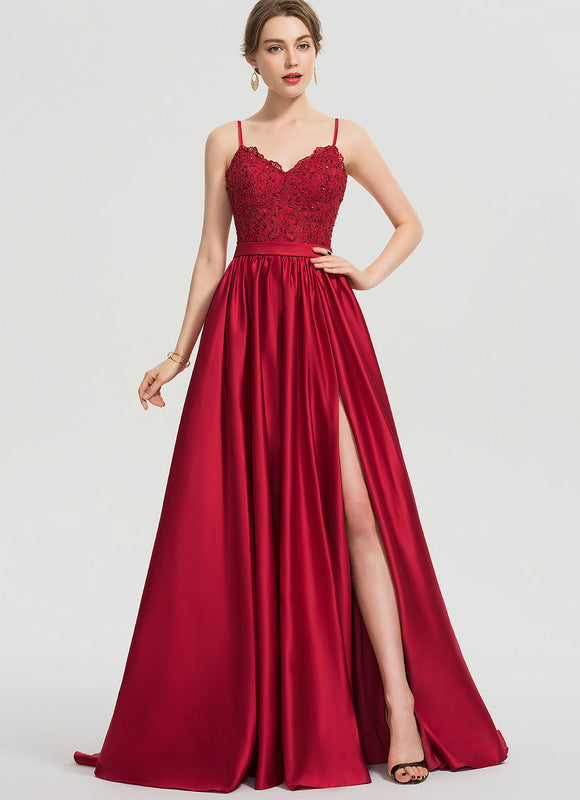 Robe Chic Satin Éclat Rubis