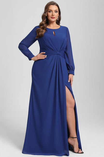 Robe Chic Longue Azur Drapée - gallery 7