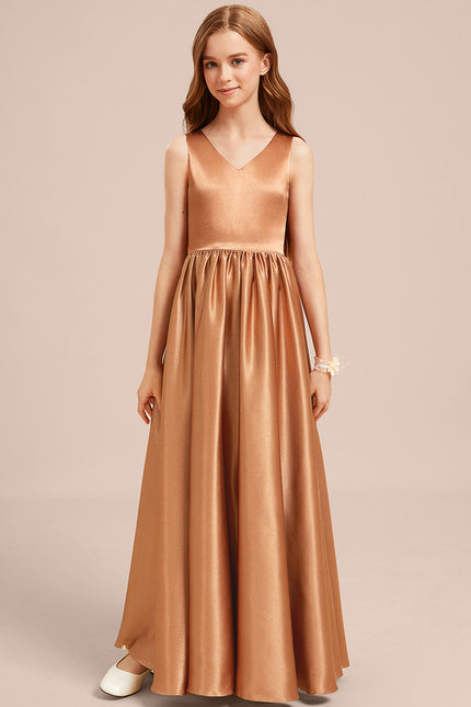 Robe Chic Satinée Dorée - gallery 3