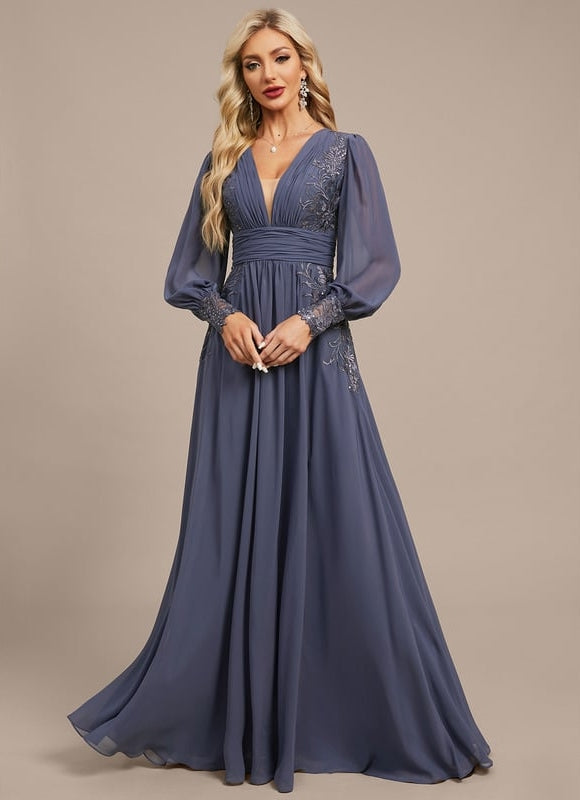 Robe Chic Bleu Nuit Élégante - gallery 3