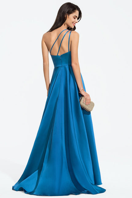 Robe Chic Satin Azur Éclatant - gallery 3