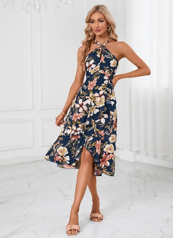 Robe Chic Fleurie Satinée - gallery 5