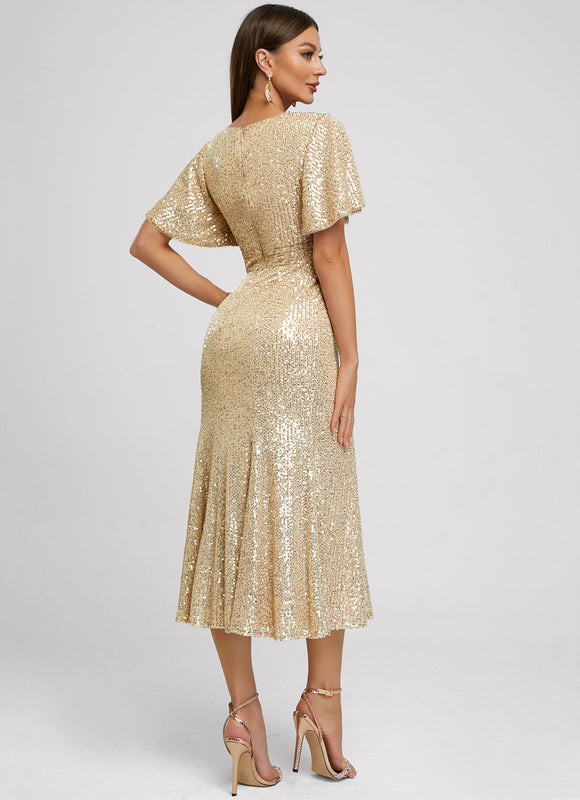 Robe Chic Éclat Doré - gallery 2