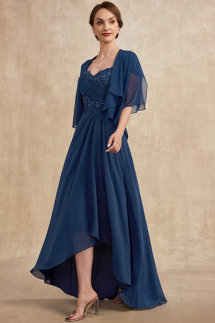 Robe Chic Élégance Plissée Perlée - gallery 1