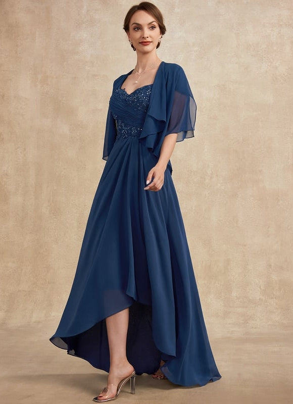 Robe Chic Élégance Plissée Perlée - gallery 1