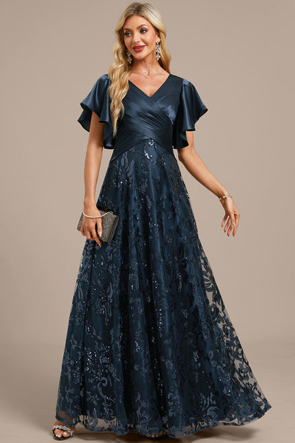 Robe Chic Satin Nuit Étoilée - gallery 5