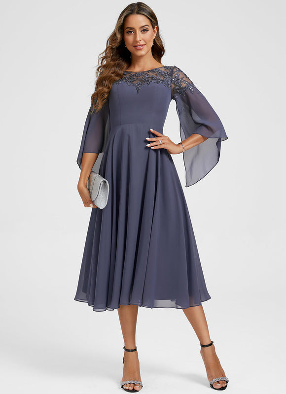 Robe Chic Longue Évasée Élégante - gallery 2