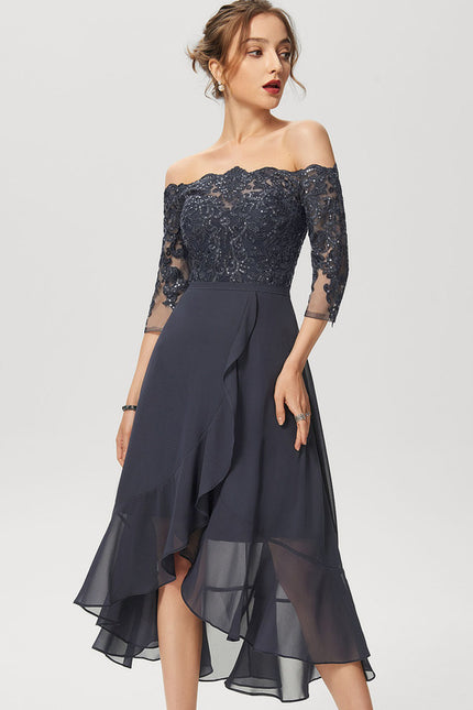Robe Chic Asymétrique Éclatante - gallery 5