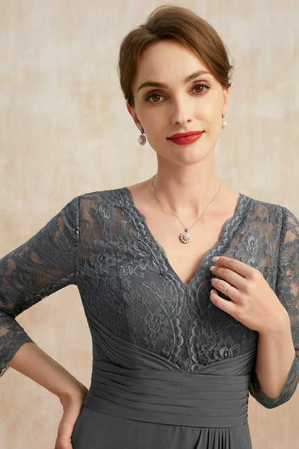 Robe Chic Gris Élégant - gallery 2