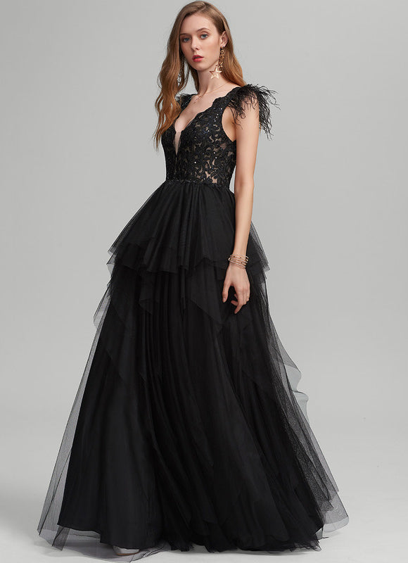 Robe De Soirée Longue Chic Noire - gallery 1