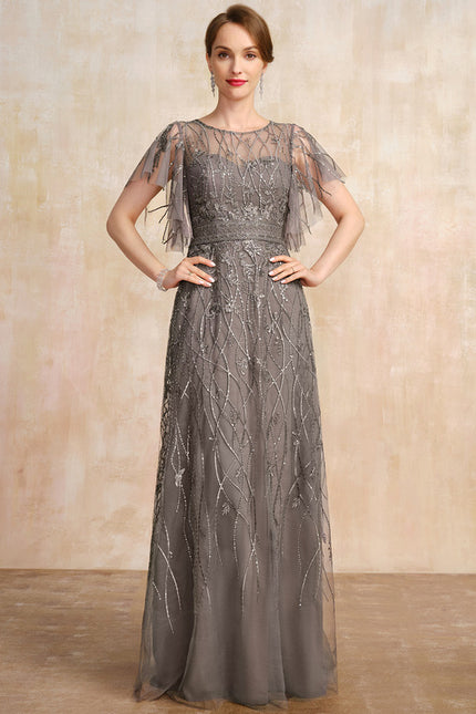 Robe Chic Grise Éthérée - gallery 3