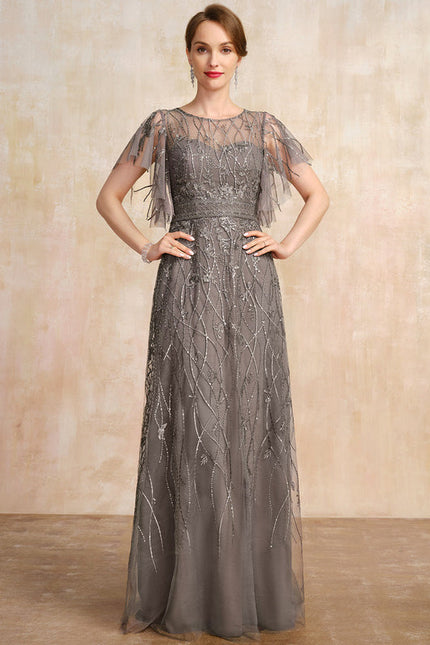 Robe Chic Grise Éthérée - gallery 3