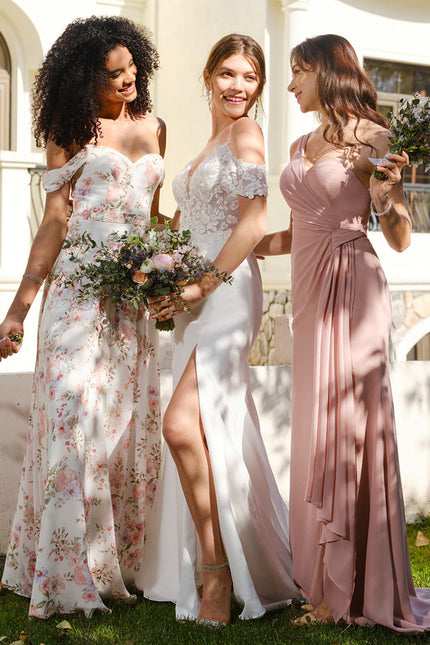 Robe Chic Asymétrique Beige - gallery 6