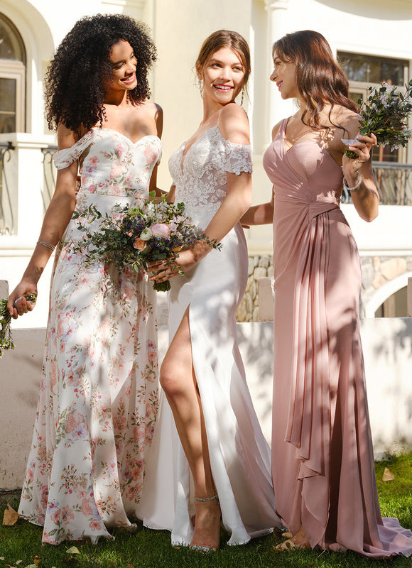 Robe Chic Asymétrique Beige - gallery 6