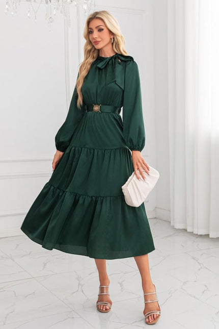 Robe Chic Midi Émeraude - gallery 2