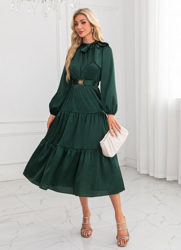 Robe Chic Midi Émeraude - gallery 2