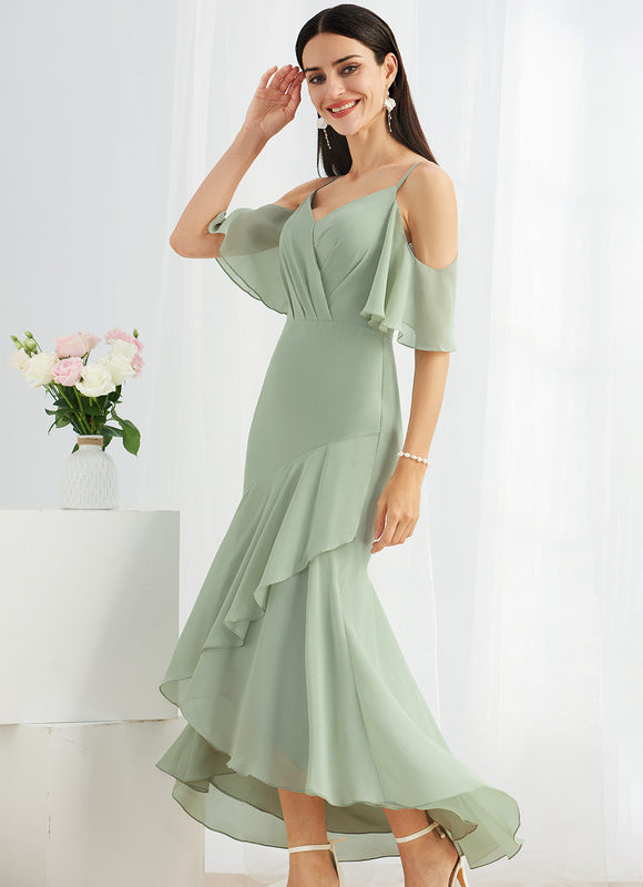 Robe Chic Asymétrique Céleste - gallery 5