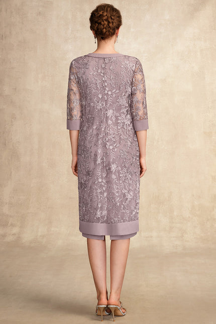 Robe Chic Élégance Lilas - gallery 5