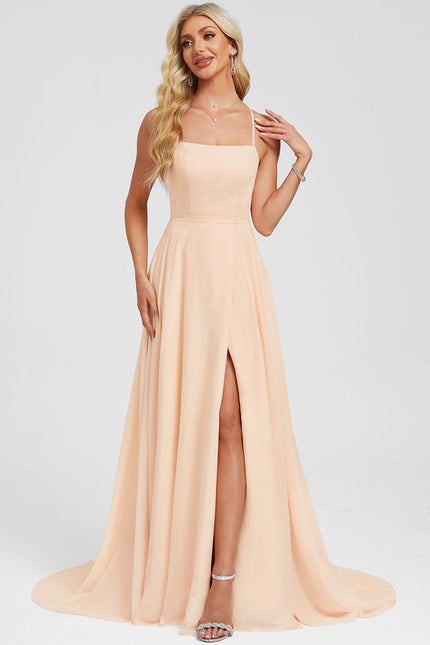 Robe Chic Mousseline Pêche