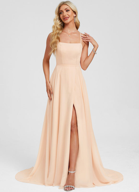 Robe Chic Mousseline Pêche