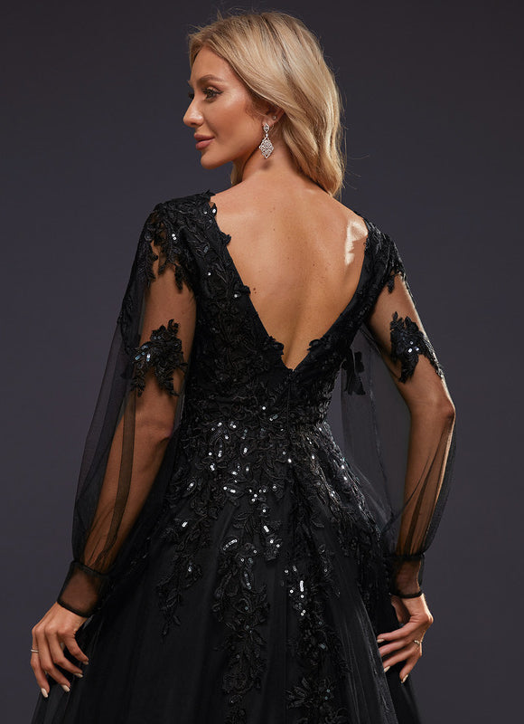 Robe Chic Noir Éblouissant - gallery 2