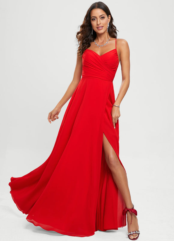 Robe Chic Rouge Élégante - gallery 4