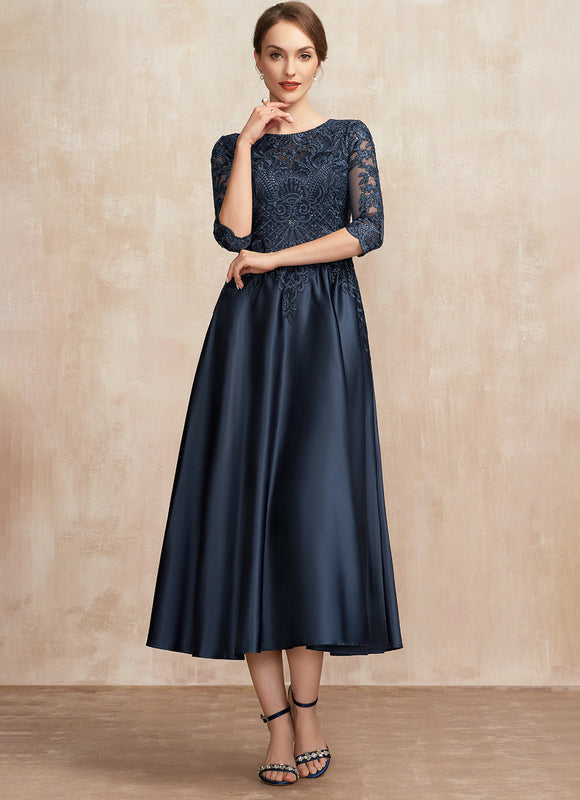 Robe Chic Satiné Ébène Élégant - gallery 2