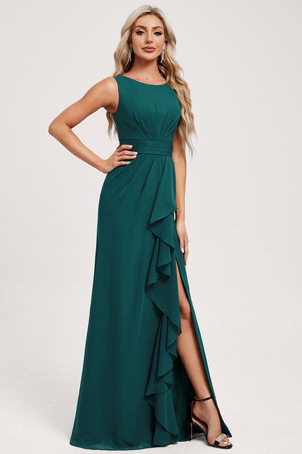 Robe Chic Mousseline Drapée - gallery 1