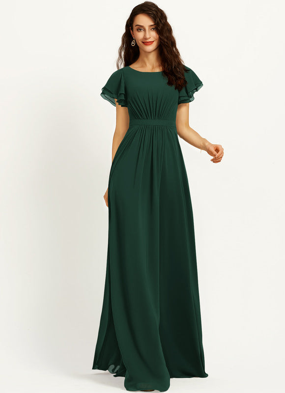 Robe Chic Mousseline Drapée - gallery 5