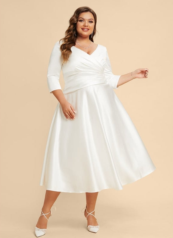 Robe Chic Élégance Satinée Midi - gallery 4