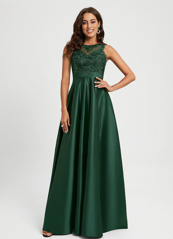 Robe Chic Satin Vert Émeraude