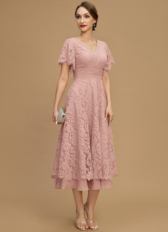 Robe Chic Dentelle Molletonnée - gallery 1