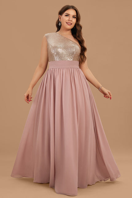 Robe Chic Éclat Rosé Asymétrique - gallery 5