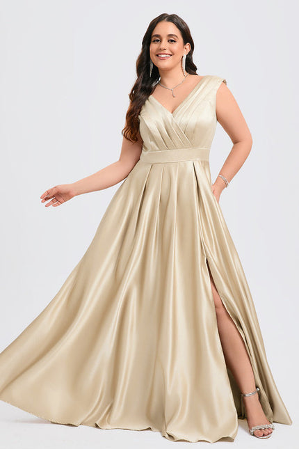 Robe Chic Satinée Rose Pâle - gallery 6