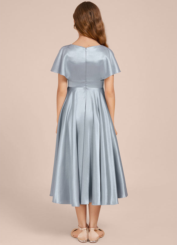 Robe Chic Satinée Junior Bleu Ciel - gallery 3