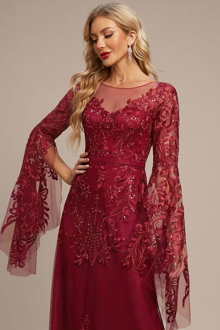 Robe Chic Écarlate Ornée - gallery 5