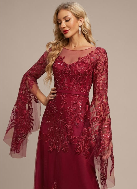 Robe Chic Écarlate Ornée - gallery 5