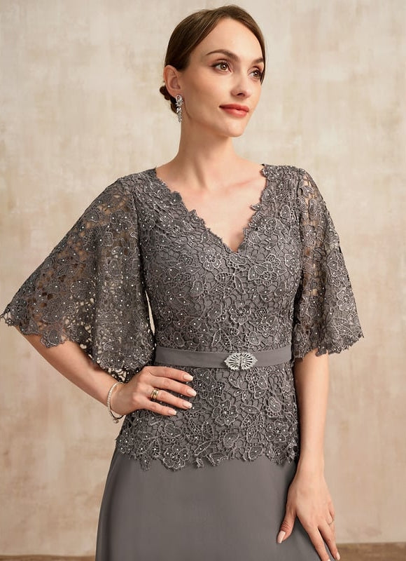 Robe Chic Élégante Grise - gallery 6