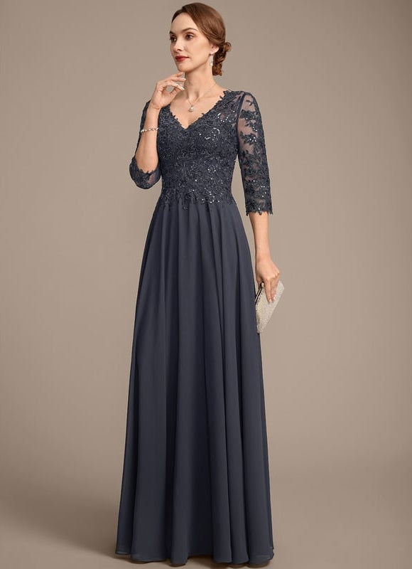 Robe Chic Longue Bleu Cobalt - gallery 3