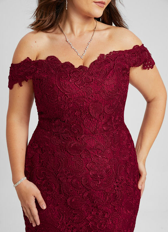 Robe Chic Velours Écarlate - gallery 5
