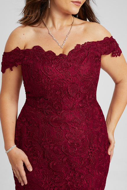 Robe Chic Bordeaux Élégance Lace - gallery 5
