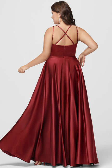 Robe Chic Satiné Rubis Éthéré - gallery 6