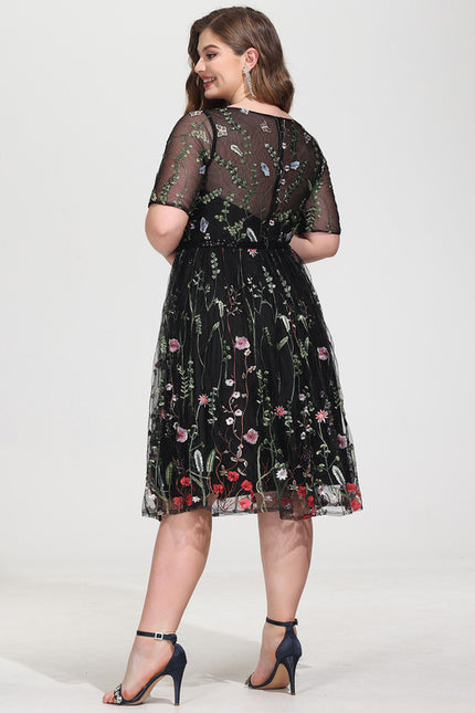 Robe Bohème Chic Dentelle Noire - gallery 6