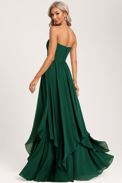 Robe Chic Chiffon Émeraude - gallery 5