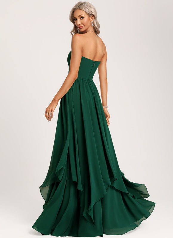 Robe Chic Chiffon Émeraude - gallery 5